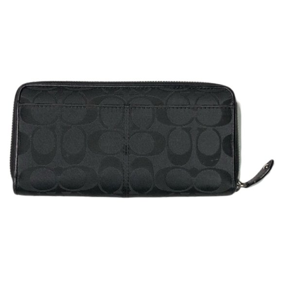 Coach Black Ashley Signature Accordion Zipper Wallet - Picture 2 of 9